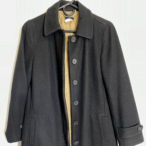J. Crew Wool Blend Long Coat Thinsulate Black Size SP